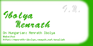 ibolya menrath business card